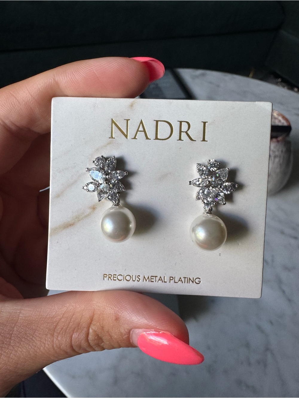 Nadri Chiara Pearl earrings
